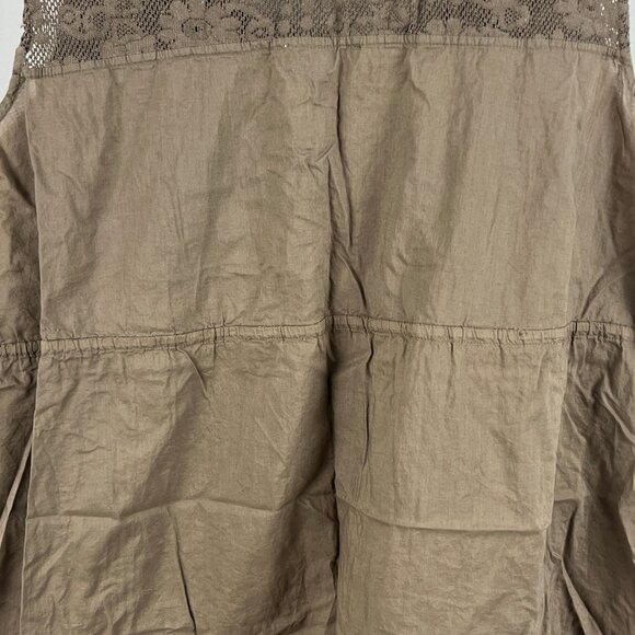 AE Sport Top Blouse Size 20 Brown Sleeveless Wide Strap Square Neck Cotton - Picture 8 of 9